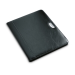 Elegant conference folder with notepad, inner compartments, A4 black colour