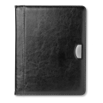 Elegant conference folder with notepad, inner compartments, A4 black colour second view