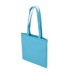 Affordable non-woven bag in attractive colours, 80 g/m2 turquoise colour second view