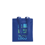 Affordable non-woven bag in attractive colours, 80 g/m2 royal blue colour view with print area