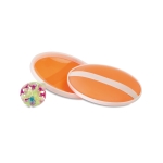 Set of colourful ball and bats with suction pads orange colour