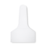 Affordable ice scraper for winter promotions white colour fourth view