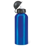 Aluminium sports bottle for outdoor activities, 600 ml blue colour