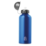 Aluminium sports bottle for outdoor activities, 600 ml blue colour second main view