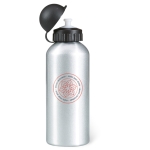 Aluminium sports bottle for outdoor activities, 600 ml matt silver colour second main view