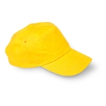 Cap with 5 panels and closure for promotions yellow colour