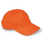 Cap with 5 panels and closure for promotions orange colour