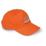 Cap with 5 panels and closure for promotions orange colour main view