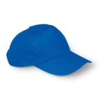 Cap with 5 panels and closure for promotions royal blue colour