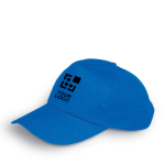 Cap with 5 panels and closure for promotions view with print area