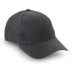 6-panel brushed cotton cap black colour