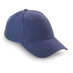 6-panel brushed cotton cap blue colour