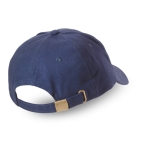 6-panel brushed cotton cap blue colour second view