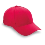 6-panel brushed cotton cap red colour