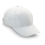 6-panel brushed cotton cap white colour