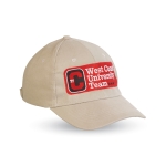 6-panel brushed cotton cap khaki colour second main view