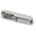 Multifunctional metal pocket knife, 13 functions silver colour second view