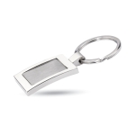 High-gloss chrome-plated keyring shiny silver colour