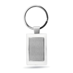 High-gloss chrome-plated keyring shiny silver colour third view