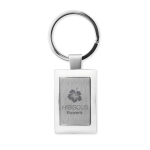 High-gloss chrome-plated keyring shiny silver colour third main view