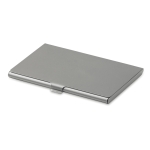 Chrome-plated business card holder matt silver colour