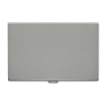 Chrome-plated business card holder matt silver colour second view