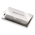 Chrome-plated business card holder matt silver colour main view