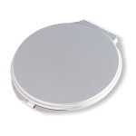 Pocket mirror with normal and magnifying mirrors matt silver colour second view