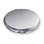 Pocket mirror with normal and magnifying mirrors matt silver colour fourth view