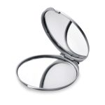 Pocket mirror with normal and magnifying mirrors matt silver colour fifth view