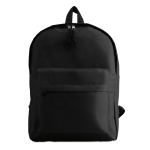 Children's backpack made of 600D polyester with front pocket black colour