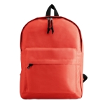 Children's backpack made of 600D polyester with front pocket red colour