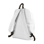 Children's backpack made of 600D polyester with front pocket white colour second view