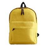 Children's backpack made of 600D polyester with front pocket yellow colour