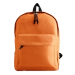 Children's backpack made of 600D polyester with front pocket orange colour