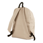 Children's backpack made of 600D polyester with front pocket beige colour second view