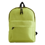 Children's backpack made of 600D polyester with front pocket lime colour