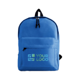 Children's backpack made of 600D polyester with front pocket view with print area