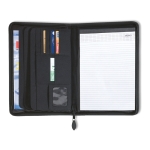 Folder with various compartments and notepad, A4 black colour