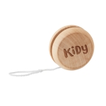 Wooden yo-yo children's toy wood colour third main view