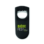 Bottle openers in plastic for promotional events black colour main view