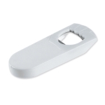 Bottle openers in plastic for promotional events white colour second view