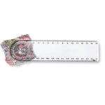 Transparent ruler with magnifying glass for events transparent colour