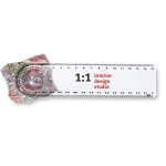 Transparent ruler with magnifying glass for events transparent colour second main view