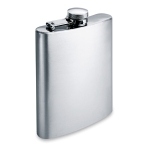 Hip flask for promotional gifting, 200 ml matt silver colour third view