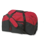 Travel bag with adjustable strap, 600D polyester red colour