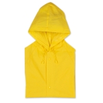 PVC raincoat with hood and press studs yellow colour