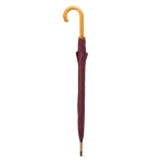 Automatic umbrella with pole, tips and crown of wood, Ø 104 burgundy colour second view