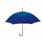 Automatic umbrella with pole, tips and crown of wood, Ø 104 blue colour fourth view