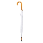 Automatic umbrella with pole, tips and crown of wood, Ø 104 white colour second view